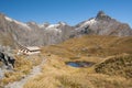 A scenic view of the Mountain in New Zealand - Mackinnon pass Ã¢â¬â Milford track